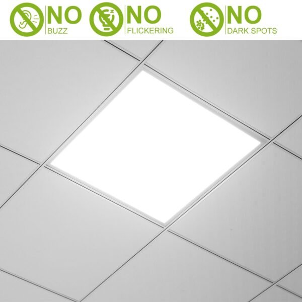 48W 2×2FT LED Panel Light 5800LM 7000K Ceiling Lighting 150W Equivalent LED Troffer Recessed Edge-Lit - Image 6
