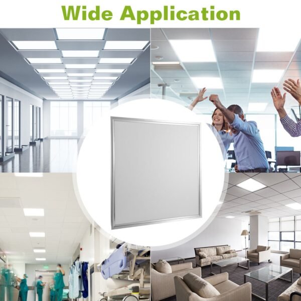 48W 2×2FT LED Panel Light 5800LM 7000K Ceiling Lighting 150W Equivalent LED Troffer Recessed Edge-Lit - Image 7