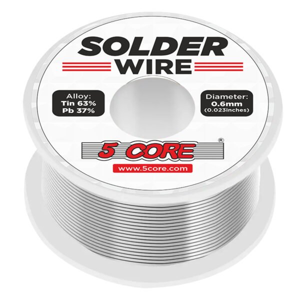 Solder Wire 5 Pack Rosin Core Flux Soldering Wire 63/37 63% Tin (Sn)37% Lead (Pb) 1 pc 50 gms 5 Core solder wireRatings Best Deal (5 Pieces) - Image 2