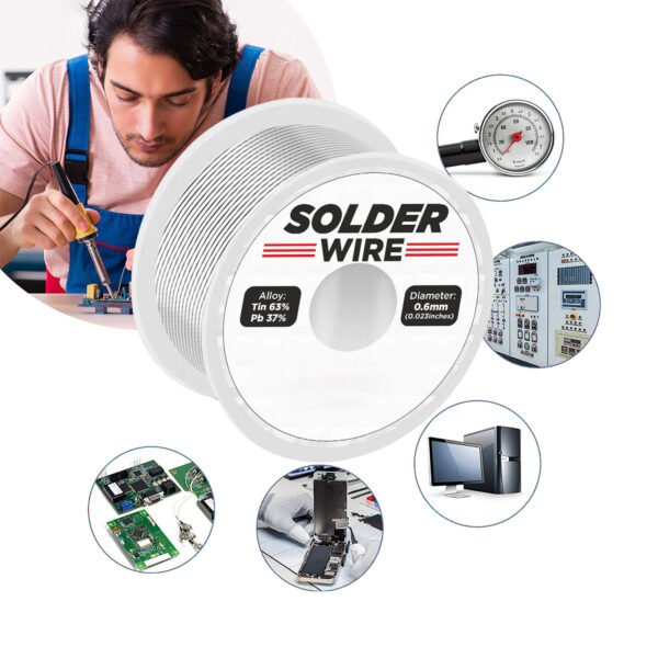 Solder Wire 5 Pack Rosin Core Flux Soldering Wire 63/37 63% Tin (Sn)37% Lead (Pb) 1 pc 50 gms 5 Core solder wireRatings Best Deal (5 Pieces) - Image 5