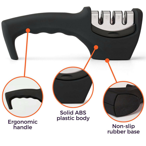 KNIFE SHARPENER Ceramic Tungsten Kitchen Knives Blade Sharpening System Tool USA XH - Image 13