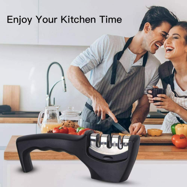 KNIFE SHARPENER Ceramic Tungsten Kitchen Knives Blade Sharpening System Tool USA XH - Image 4