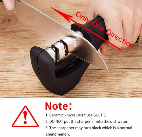 KNIFE SHARPENER Ceramic Tungsten Kitchen Knives Blade Sharpening System Tool USA XH - Image 6
