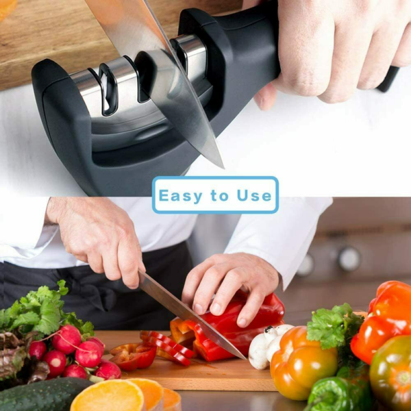 KNIFE SHARPENER Ceramic Tungsten Kitchen Knives Blade Sharpening System Tool USA XH - Image 10