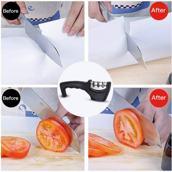 KNIFE SHARPENER Ceramic Tungsten Kitchen Knives Blade Sharpening System Tool USA XH - Image 11