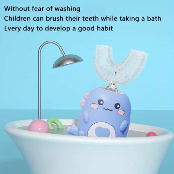 Ultrasonic Kid's U-Shaped Electric Toothbrush; Three Cleaning Modes; 60S Smart Reminder; Food-grade Silicone; Cartoon Modeling Design - Image 17