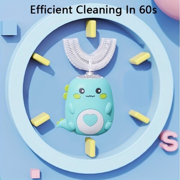 Ultrasonic Kid's U-Shaped Electric Toothbrush; Three Cleaning Modes; 60S Smart Reminder; Food-grade Silicone; Cartoon Modeling Design - Image 6