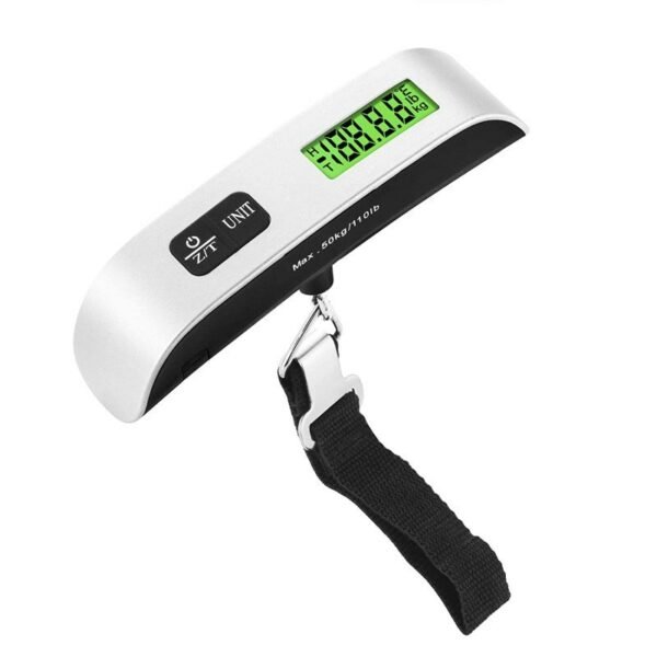 Digital Luggage Scale;  Hanging Baggage Scale with Backlit LCD Display;  Travel Weight Scale ;  Portable Suitcase Weighing Scale with Hook;  110 Lb Capacity;  Battery Included - Image 5