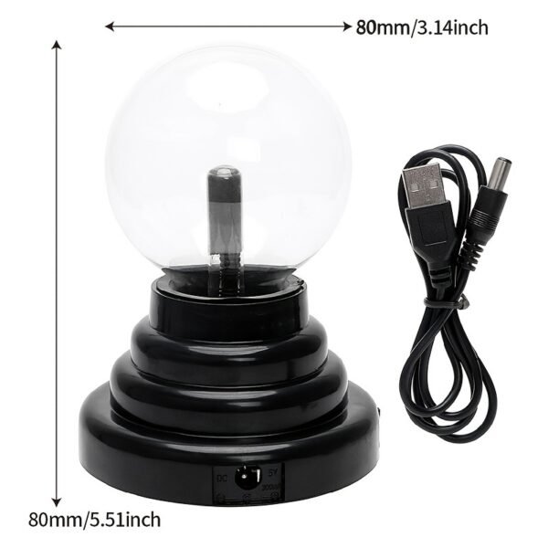3 Inches Electrostatic Touch Induction Plasma Ball Magic Glow; Ion Generator Lamp Ball Magic Ion Lamp Magic Ball Christmas Birthday Gift Without Battery - Image 3