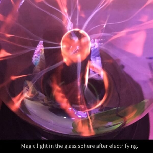 3 Inches Electrostatic Touch Induction Plasma Ball Magic Glow; Ion Generator Lamp Ball Magic Ion Lamp Magic Ball Christmas Birthday Gift Without Battery - Image 4