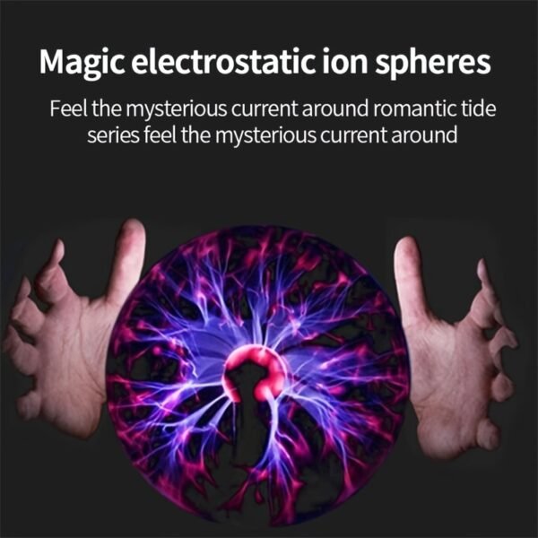 3 Inches Electrostatic Touch Induction Plasma Ball Magic Glow; Ion Generator Lamp Ball Magic Ion Lamp Magic Ball Christmas Birthday Gift Without Battery - Image 5