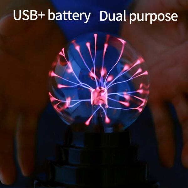3 Inches Electrostatic Touch Induction Plasma Ball Magic Glow; Ion Generator Lamp Ball Magic Ion Lamp Magic Ball Christmas Birthday Gift Without Battery - Image 6