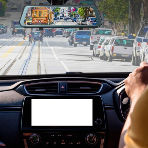 FHD 1080P Car DVR Dash Camera 9.66In Vehicle Driving Recorder w/ G Sensor Parking Monitoring Seamless Recording - Image 9