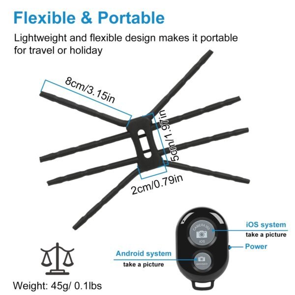 Flexible Spider Phone Stand Bendable Spider Phone Holder Phone Selfie Remote Cradle - Image 4