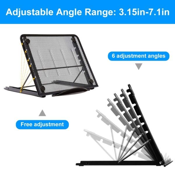 Foldable Laptop Stand Angle Adjustable Tablet PC Holder Riser Portable Ventilated Laptop Phone Desktop Holder Tray - Image 3