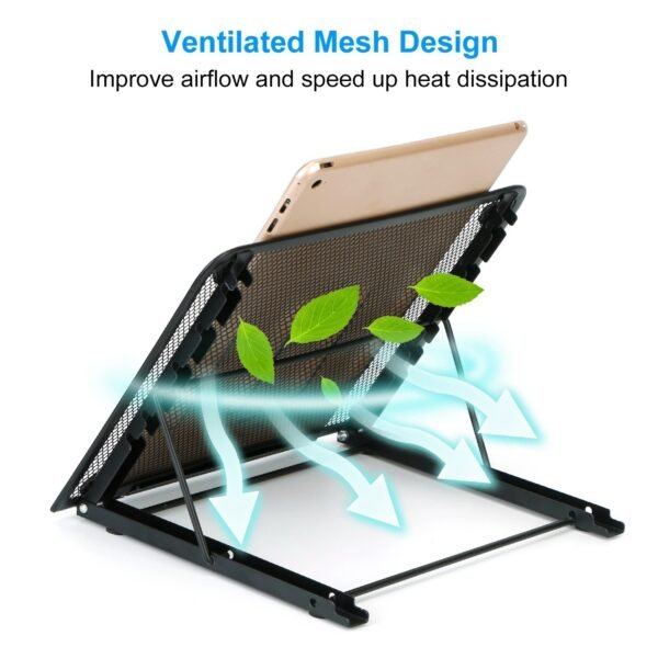 Foldable Laptop Stand Angle Adjustable Tablet PC Holder Riser Portable Ventilated Laptop Phone Desktop Holder Tray - Image 4