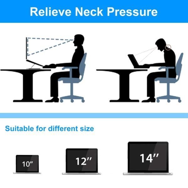 Foldable Laptop Stand Angle Adjustable Tablet PC Holder Riser Portable Ventilated Laptop Phone Desktop Holder Tray - Image 5