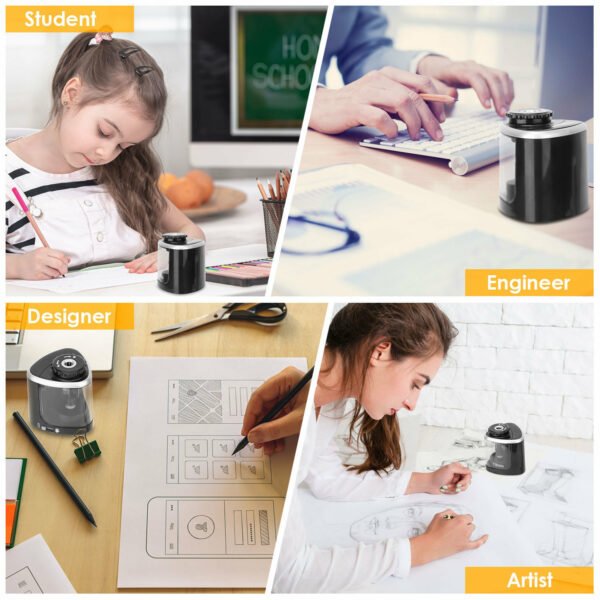 Electric Pencil Sharpener Auto Manual Pencil Sharpener Pencil Sharpener Battery Powered Pencil Sharpener - Image 2