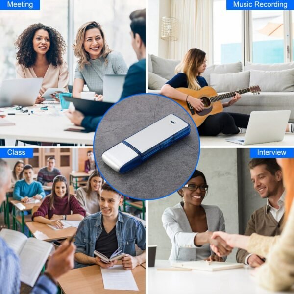 Mini Voice Recorder 8GB Digital Sound Audio Activated Recorder USB Flash Drive Disk w/ 96Hrs Recording U Disk Recorder - Image 10