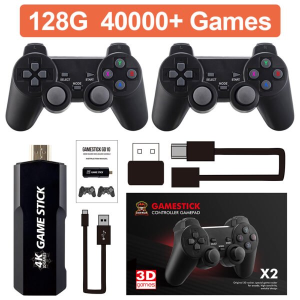 128G 40000 Games Retro Game Console 4K HD Video Game Console 2.4G Double Wireless Controller Game Stick For PSP PS1 GBA - Image 3