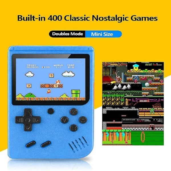 Retro Handheld Game Console; Portable Video Game Console For Children With 400 Classical FC Games 3.0-Inch Screen 1020mAh Rechargeable Battery Support For TV Connection And Two Players - Image 13