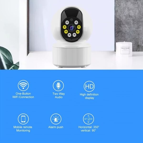 Wireless IP Camera Wifi 360 1080P CCTV Camera Pet Mini Video Surveillance Camera WIFI Baby Monitor Smart Home For Home Office Pet Baby Monitor Without TF/SD Card - Image 4