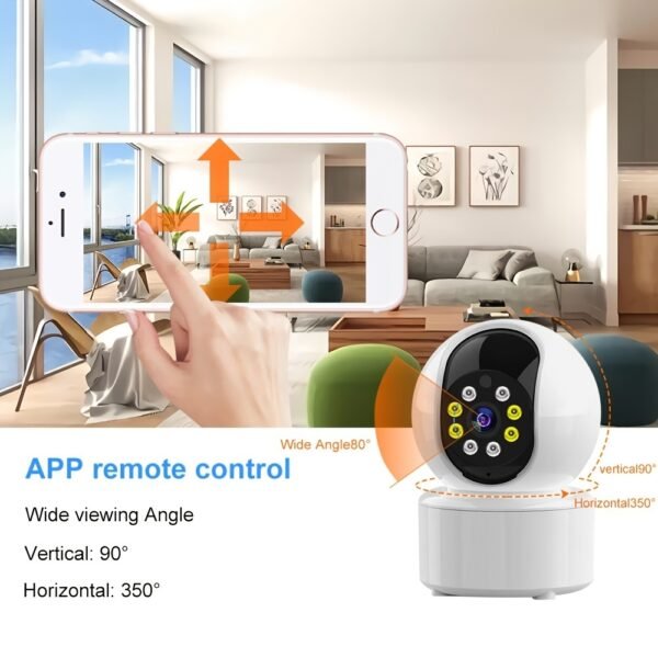Wireless IP Camera Wifi 360 1080P CCTV Camera Pet Mini Video Surveillance Camera WIFI Baby Monitor Smart Home For Home Office Pet Baby Monitor Without TF/SD Card - Image 5