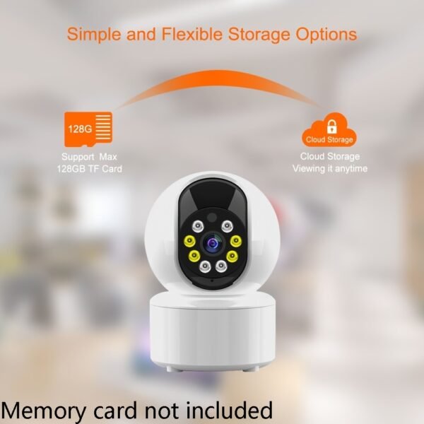 Wireless IP Camera Wifi 360 1080P CCTV Camera Pet Mini Video Surveillance Camera WIFI Baby Monitor Smart Home For Home Office Pet Baby Monitor Without TF/SD Card