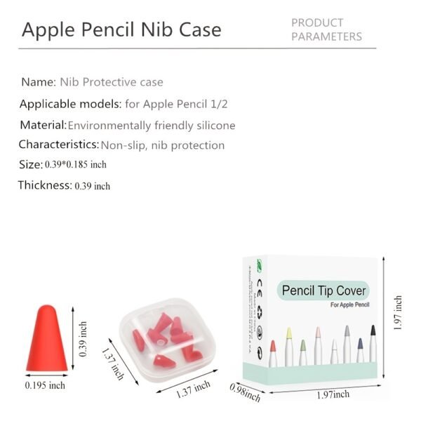 Silicone Replacement Tip Case For Apple Pencil 1/2 Touchscreen Stylus Pen Case Nib Protective Cover Skin For Apple Pencil - Image 55