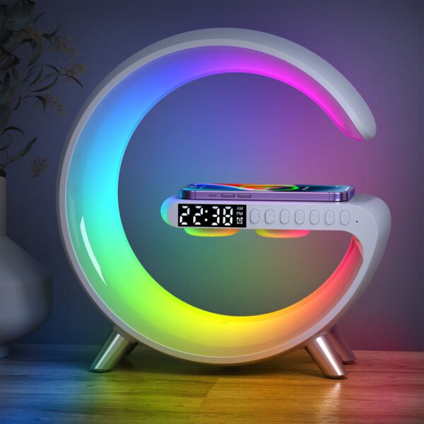 RGB Light Bar Smart Light Sunrise Alarm Clock; Dimmable Table Lamp With Fast Wireless Charger Alarm Clock For Heavy Sleepers Adults For Bedroom; Dorm; Gift - Image 5