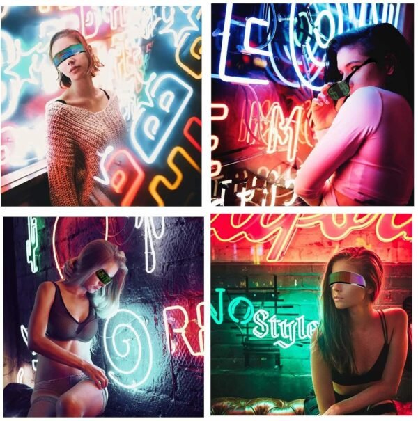 LED Glasses Bluetooth Luminous Rave Party SunGlasses Electronic Festival Light Up Glasses DJ Halloween Decor Birthday Party Prop - Image 4
