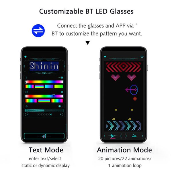 LED Glasses Bluetooth Luminous Rave Party SunGlasses Electronic Festival Light Up Glasses DJ Halloween Decor Birthday Party Prop - Image 7