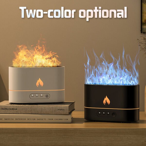 USB Simulation Flame Night Light with 250ML Water Tank Humidifier Aroma Diffuser Home Office Bedroom Car Atmosphere Desk Lamp - Image 9