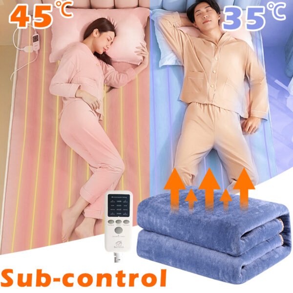 1.8m Flannel Electric Blanket Thicker Heater Heated Blanket Mattress Double Body Heating Blankets Thermostat Winter Body Warmer - Image 100