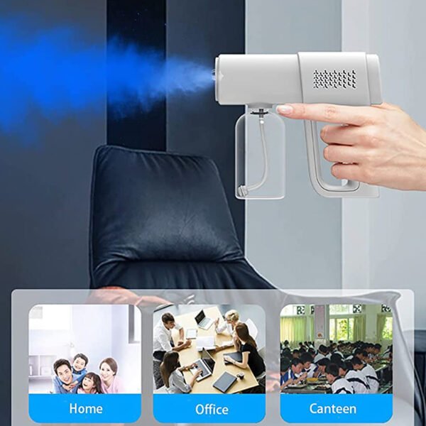 380ML Disinfection Spray Gun Alcohol Liquid Atomizer Disinfect Blue Light Handheld Nano Home Electric Automatic Air Sterilizer - Image 3