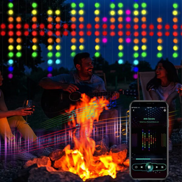 Smart Bluetooth App Control RGB Curtain Lights LED Color Changing Fairy Light DIY Picture Window Christmas Wedding Bedroom Decor - Image 6