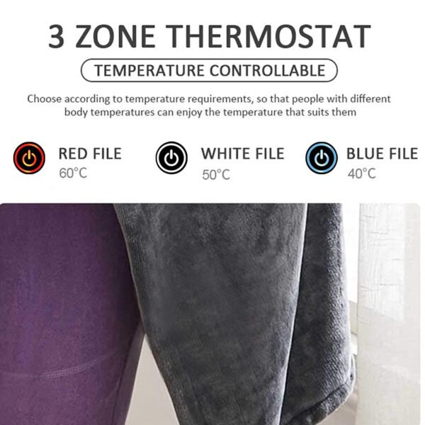 USB Winter Cold Protection Body Warm Shawl Warmer Heated Electric Heated Plush Blanket Flannel Heated Shawl Outdoor Office Home - Image 12