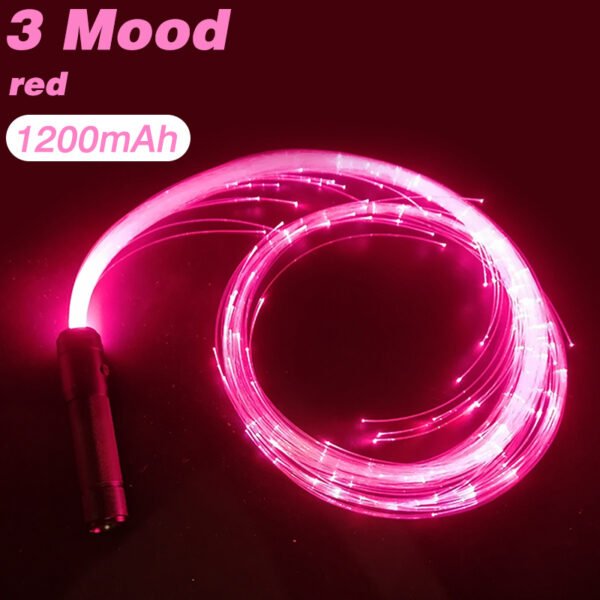 LED Fiber Optic Whip Disco Dance Whips 360° Swivel Glowing Whip 10 Modes Sparkle Flow Toy Rechargeable Light-Up Whip Party Props - Image 22