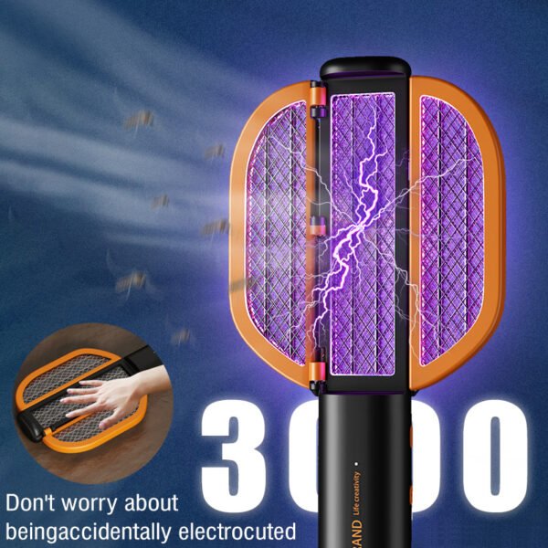 Foldable Portable Mosquito Swatter Safety Electric Shock Mosquito Killer Mute Home 365° UV Fly Trap Repellent Outdoor Bug Zapper - Image 12