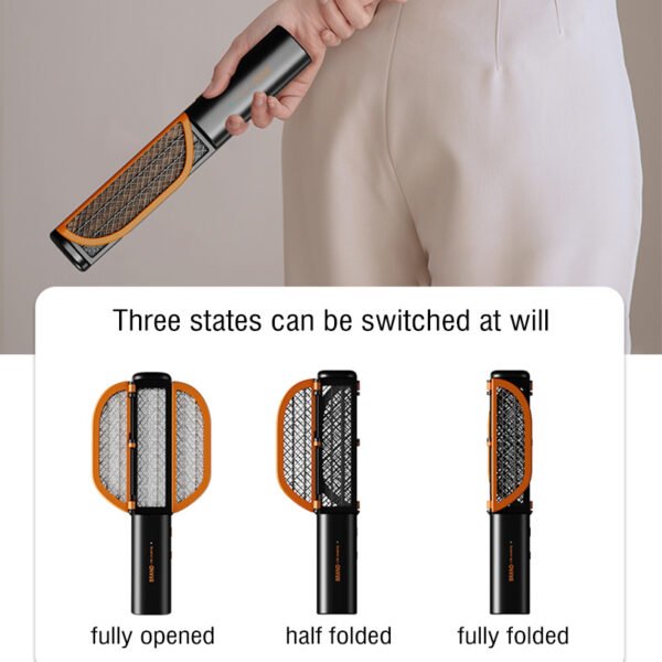 Foldable Portable Mosquito Swatter Safety Electric Shock Mosquito Killer Mute Home 365° UV Fly Trap Repellent Outdoor Bug Zapper - Image 14