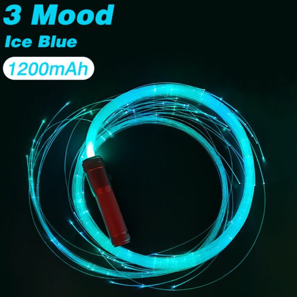 LED Fiber Optic Whip Disco Dance Whips 360° Swivel Glowing Whip 10 Modes Sparkle Flow Toy Rechargeable Light-Up Whip Party Props - Image 15