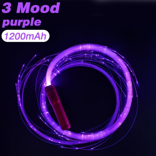 LED Fiber Optic Whip Disco Dance Whips 360° Swivel Glowing Whip 10 Modes Sparkle Flow Toy Rechargeable Light-Up Whip Party Props - Image 29