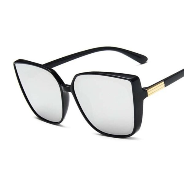Designer Cat Eye Sunglasses Woman Vintage Black Mirror Sun Glasses For Fashion Big Frame Cool Sexy Female Oculos - Image 22