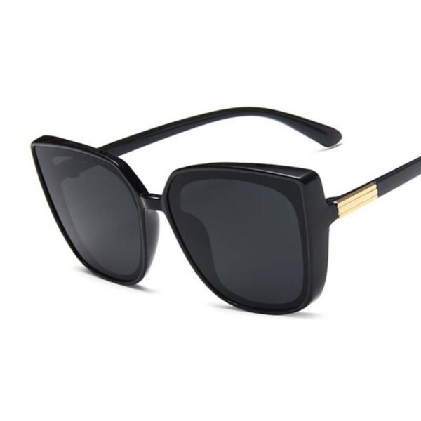Designer Cat Eye Sunglasses Woman Vintage Black Mirror Sun Glasses For Fashion Big Frame Cool Sexy Female Oculos