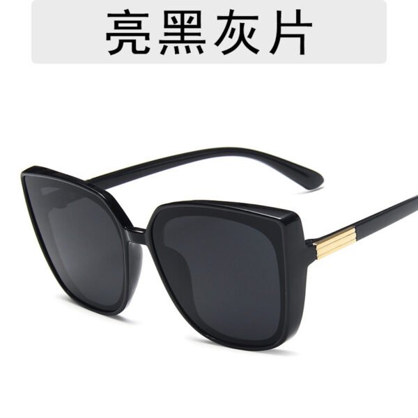 Designer Cat Eye Sunglasses Woman Vintage Black Mirror Sun Glasses For Fashion Big Frame Cool Sexy Female Oculos - Image 18