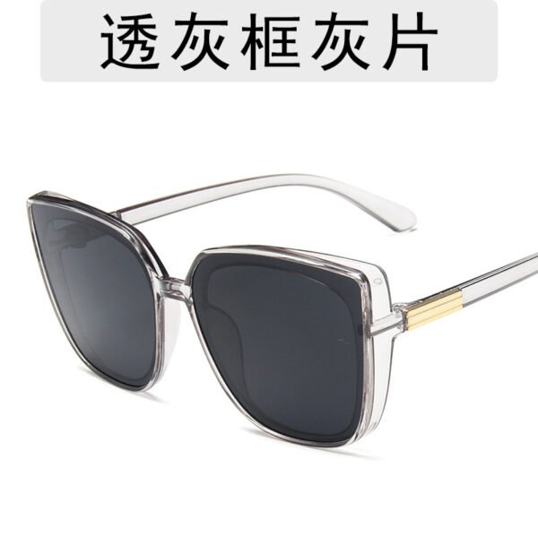 Designer Cat Eye Sunglasses Woman Vintage Black Mirror Sun Glasses For Fashion Big Frame Cool Sexy Female Oculos - Image 20