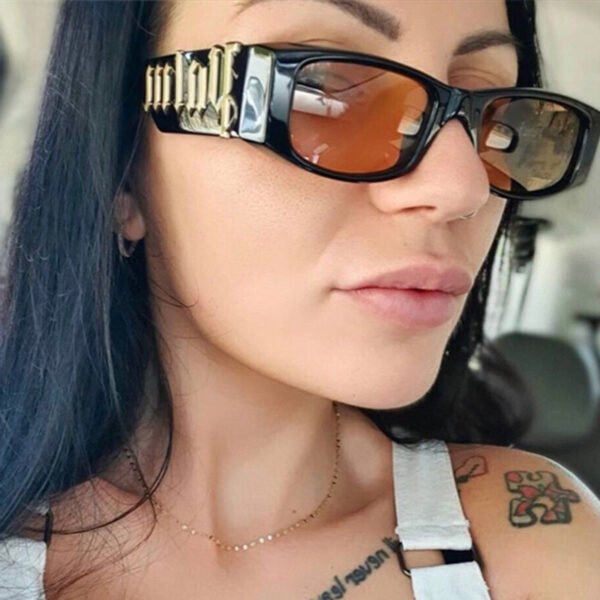 1/2pcs Vintage Small Frame Square Sunglasses Women Men Fashion Luxury Brand Designer Trend Punk Hip Hop Sun Glasses Female UV400 - Image 40