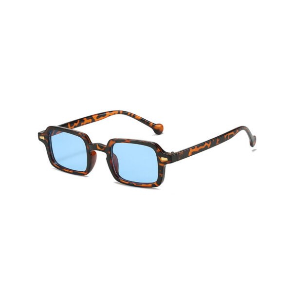 Fashion Square Sunglasses Women Retro Rivets Decoration Gradient Shades UV400 Men Leopard Blue Sun Glasses - Image 21