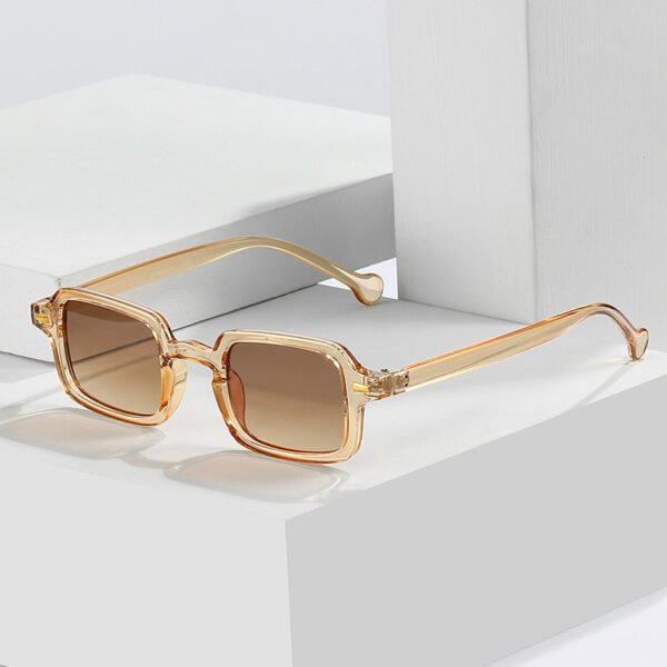 Fashion Square Sunglasses Women Retro Rivets Decoration Gradient Shades UV400 Men Leopard Blue Sun Glasses - Image 26