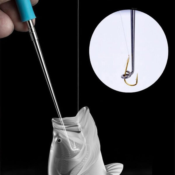 Fishing Blind Poking Fishhook Remover Deep Throat Stainless Steel Unhooking Remover Fish Extractor Deep Throat Stainless Steel U - Image 4
